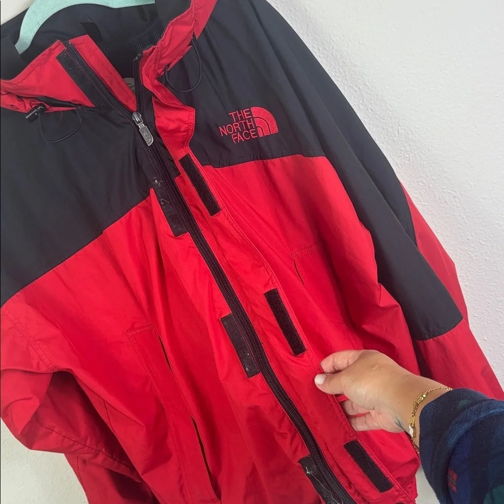 Vintage The North Face Windbreaker Waterproof Jacket Zipper Velcro w/ Pockets L